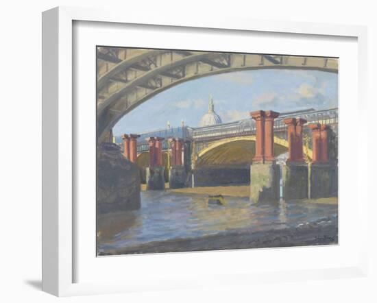 Blackfriars Bridge, 2010-Julian Barrow-Framed Giclee Print