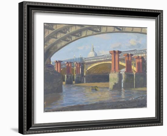 Blackfriars Bridge, 2010-Julian Barrow-Framed Giclee Print
