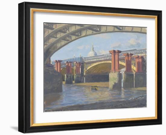 Blackfriars Bridge, 2010-Julian Barrow-Framed Giclee Print