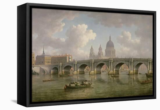 Blackfriars Bridge and St. Paul's Cathedral, C.1762-William Marlow-Framed Premier Image Canvas