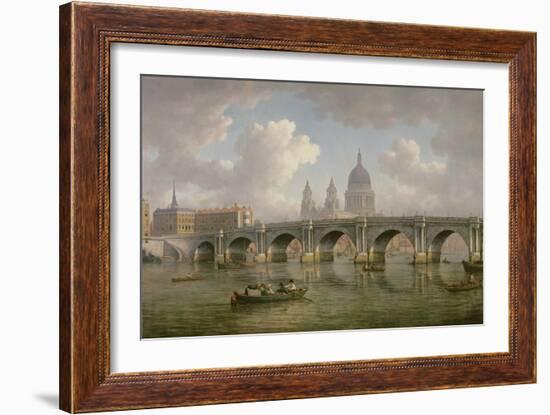 Blackfriars Bridge and St. Paul's Cathedral, C.1762-William Marlow-Framed Giclee Print