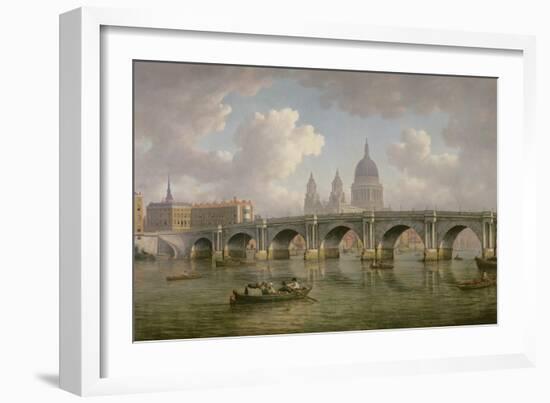 Blackfriars Bridge and St. Paul's Cathedral, C.1762-William Marlow-Framed Giclee Print