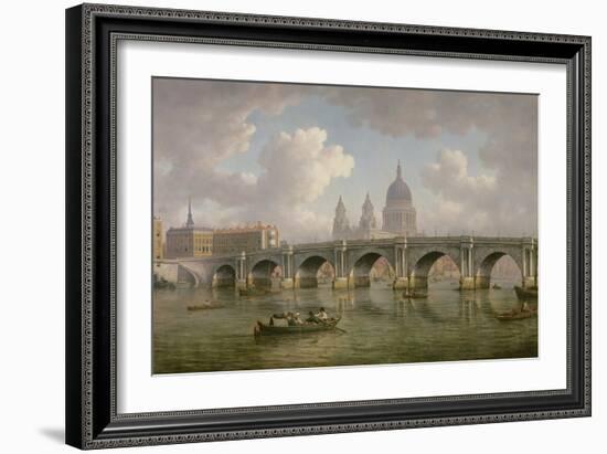 Blackfriars Bridge and St. Paul's Cathedral, C.1762-William Marlow-Framed Giclee Print