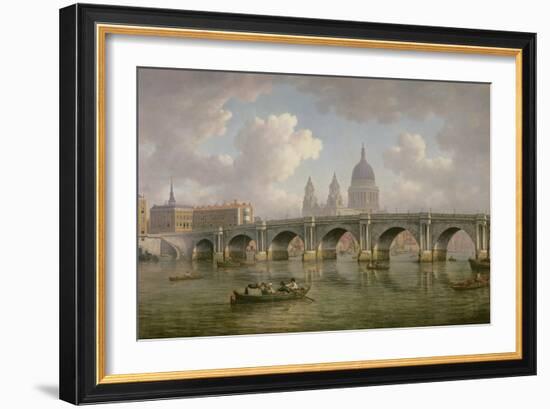 Blackfriars Bridge and St. Paul's Cathedral, C.1762-William Marlow-Framed Giclee Print