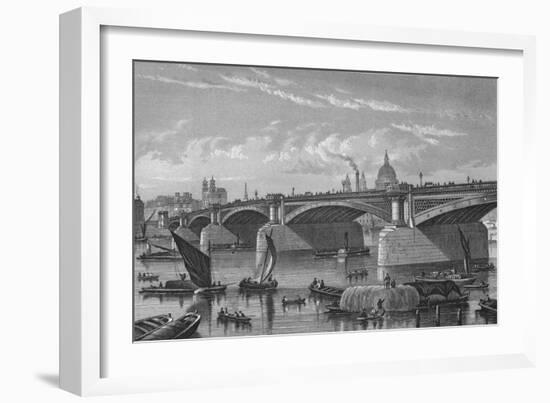 Blackfriars Bridge from the Surrey side, London, c1875 (1878)-Unknown-Framed Giclee Print