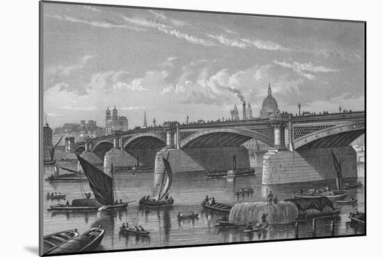 Blackfriars Bridge from the Surrey side, London, c1875 (1878)-Unknown-Mounted Giclee Print