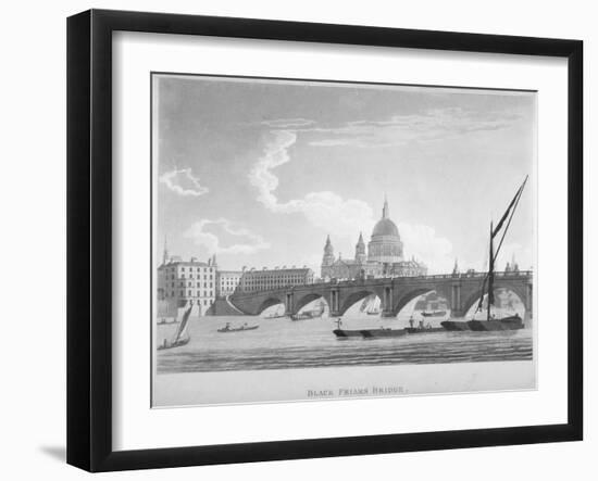 Blackfriars Bridge, London, 1797-Thomas Malton II-Framed Giclee Print