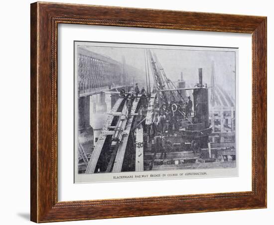 Blackfriars Bridge, London, 1870-null-Framed Giclee Print