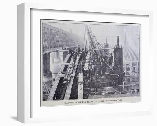 Blackfriars Bridge, London, 1870-null-Framed Giclee Print