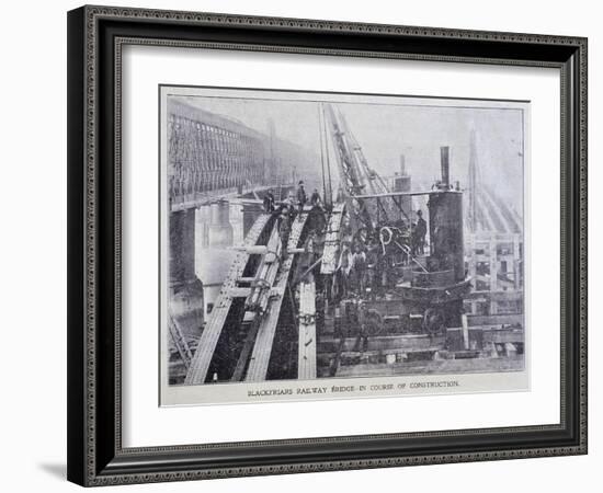 Blackfriars Bridge, London, 1870-null-Framed Giclee Print