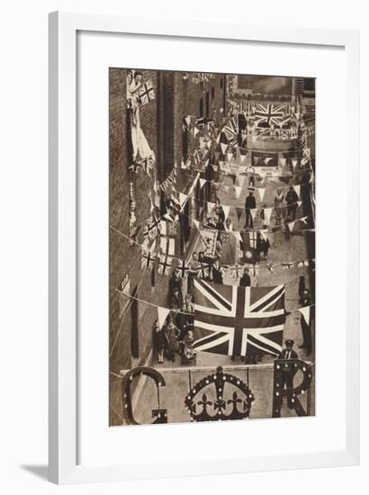 Blackfriars, London, Decoarted for King George Vis Coronation, 1937-null-Framed Photographic Print
