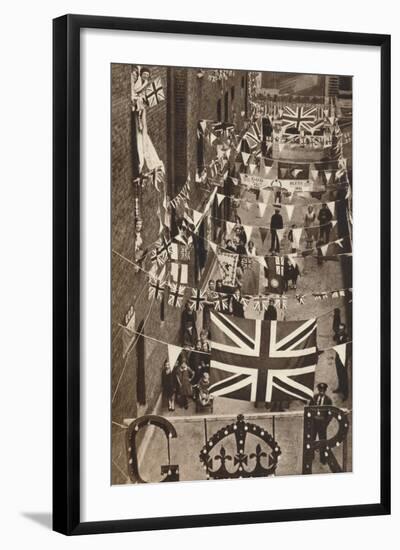 Blackfriars, London, Decoarted for King George Vis Coronation, 1937--Framed Photographic Print