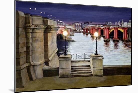 Blackfriars Railway Bridge, 1995-Isabel Hutchison-Mounted Giclee Print