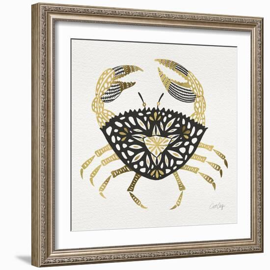 BlackGold-Crab-Artprint-Cat Coquillette-Framed Giclee Print