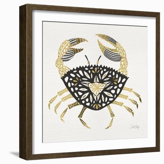 BlackGold-Crab-Artprint-Cat Coquillette-Framed Giclee Print