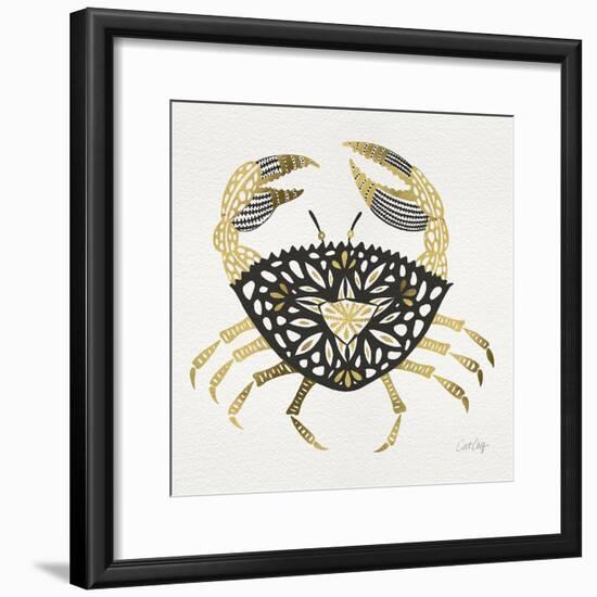 BlackGold-Crab-Artprint-Cat Coquillette-Framed Giclee Print