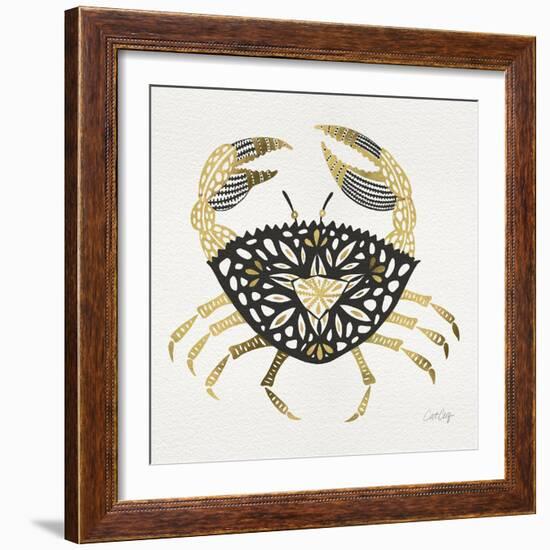 BlackGold-Crab-Artprint-Cat Coquillette-Framed Giclee Print