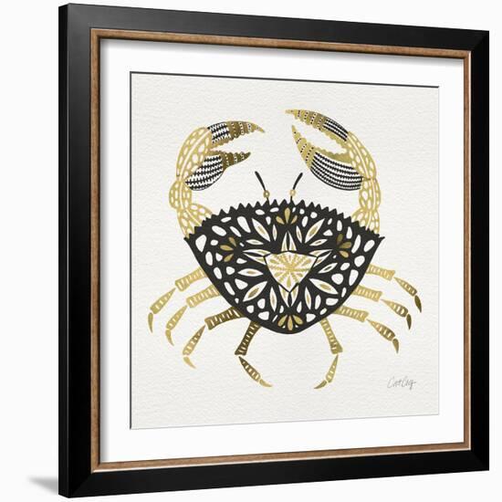 BlackGold-Crab-Artprint-Cat Coquillette-Framed Giclee Print