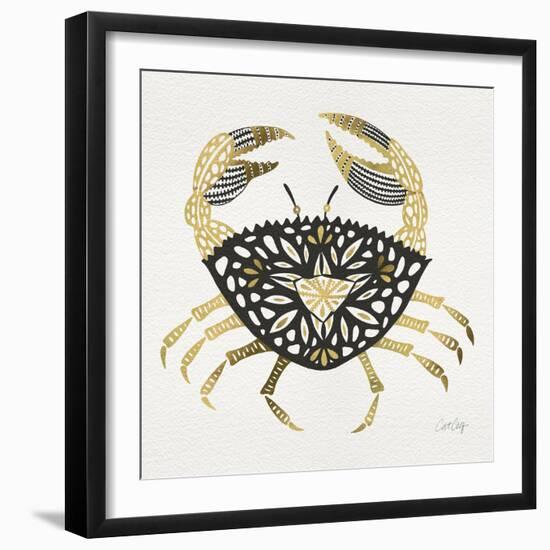 BlackGold-Crab-Artprint-Cat Coquillette-Framed Giclee Print