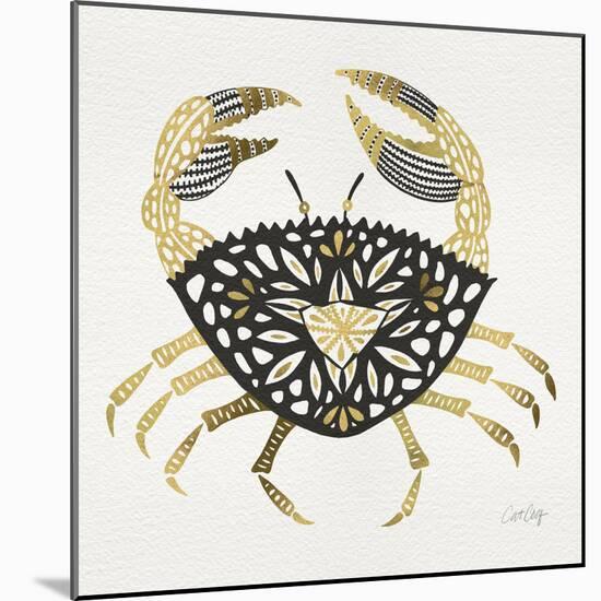 BlackGold-Crab-Artprint-Cat Coquillette-Mounted Giclee Print