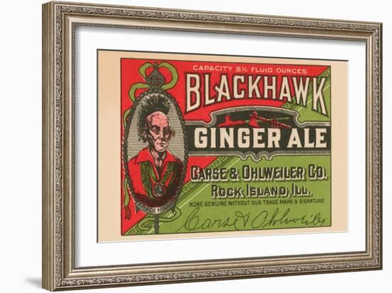 Blackhawk Ginger Ale-null-Framed Art Print