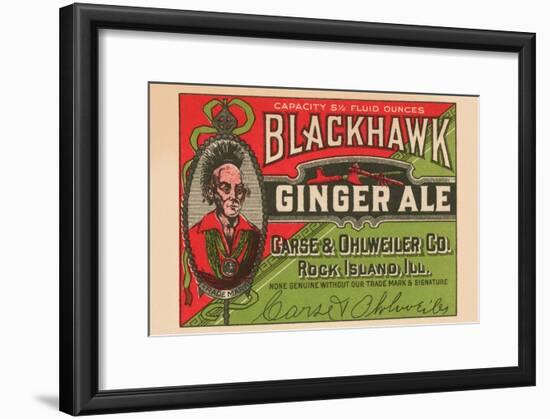 Blackhawk Ginger Ale-null-Framed Art Print