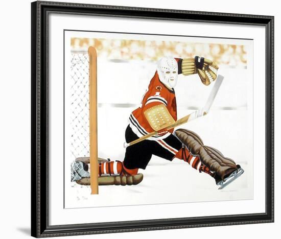 Blackhawk Goalie-Henry Gorski-Framed Collectable Print