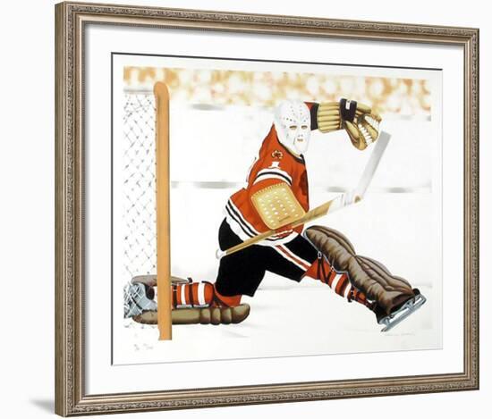 Blackhawk Goalie-Henry Gorski-Framed Collectable Print