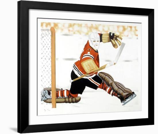 Blackhawk Goalie-Henry Gorski-Framed Collectable Print