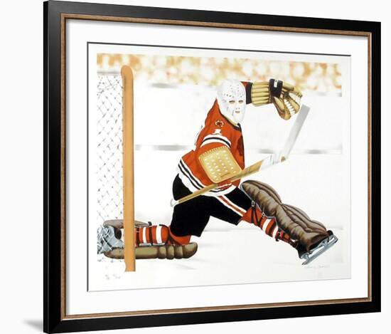 Blackhawk Goalie-Henry Gorski-Framed Collectable Print
