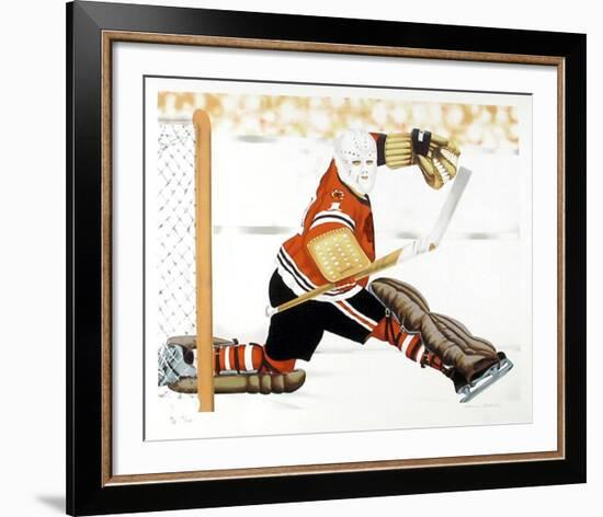 Blackhawk Goalie-Henry Gorski-Framed Collectable Print