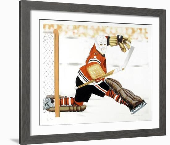 Blackhawk Goalie-Henry Gorski-Framed Collectable Print