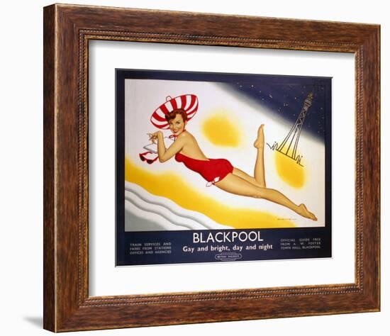 Blackpool Gay and Bright-null-Framed Art Print