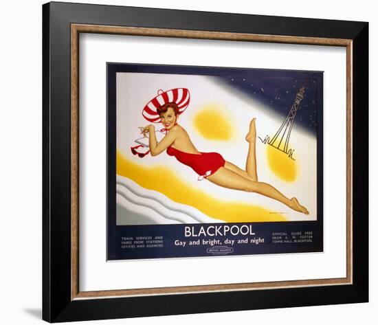 Blackpool Gay and Bright-null-Framed Art Print