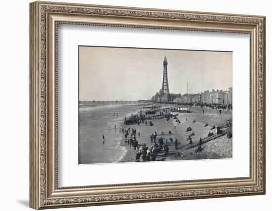 'Blackpool - View of the Front, Showing the Tower', 1895-Unknown-Framed Photographic Print