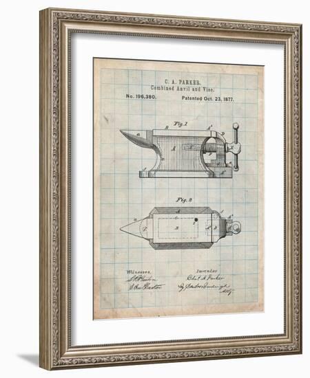 Blacksmith Anvil Patent-Cole Borders-Framed Art Print