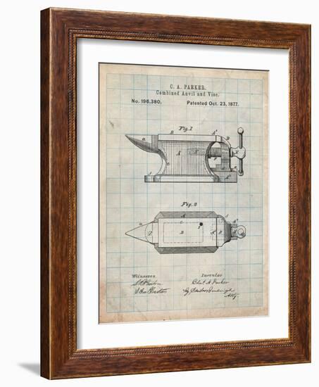 Blacksmith Anvil Patent-Cole Borders-Framed Art Print