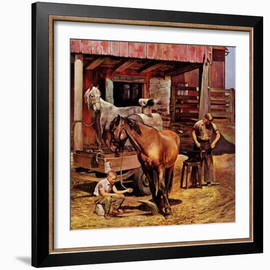 "Blacksmith," July 13, 1946-John Falter-Framed Giclee Print