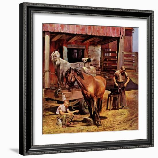 "Blacksmith," July 13, 1946-John Falter-Framed Giclee Print