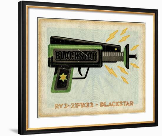 Blackstar Ray Gun-John W^ Golden-Framed Art Print