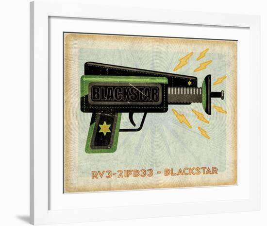 Blackstar Ray Gun-John W^ Golden-Framed Art Print