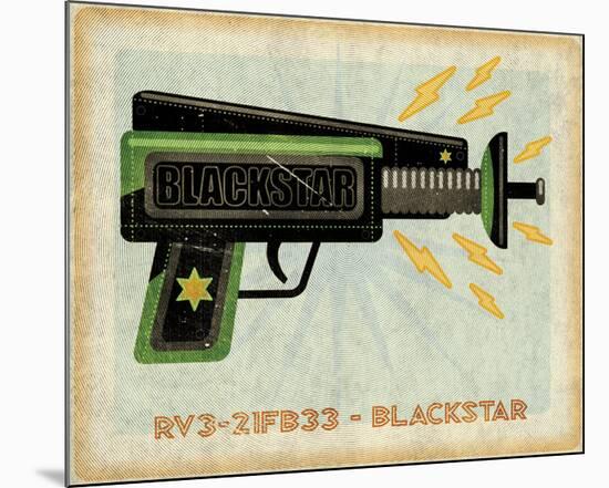 Blackstar Ray Gun-John W^ Golden-Mounted Art Print