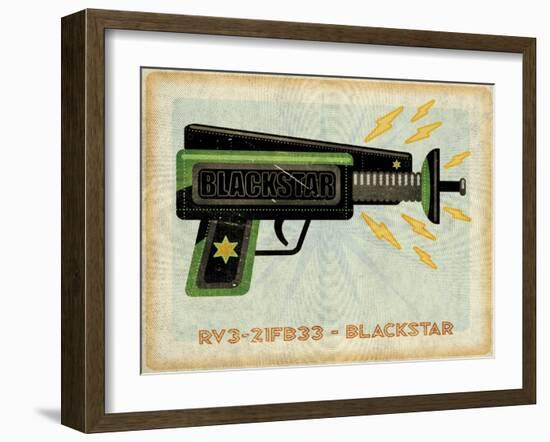 Blackstar Ray Gun-John W Golden-Framed Giclee Print