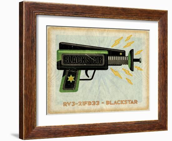 Blackstar Ray Gun-John W Golden-Framed Giclee Print