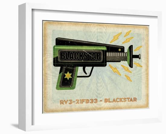 Blackstar Ray Gun-John W Golden-Framed Giclee Print
