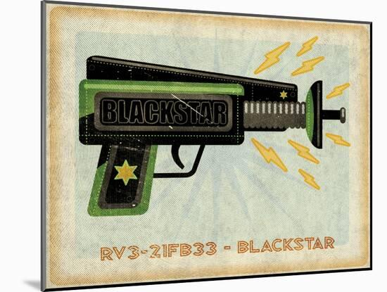Blackstar Ray Gun-John W Golden-Mounted Giclee Print