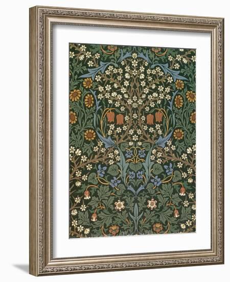 'Blackthorn' Wallpaper, Designed by William Morris (1834-96), 1892-William Morris-Framed Giclee Print