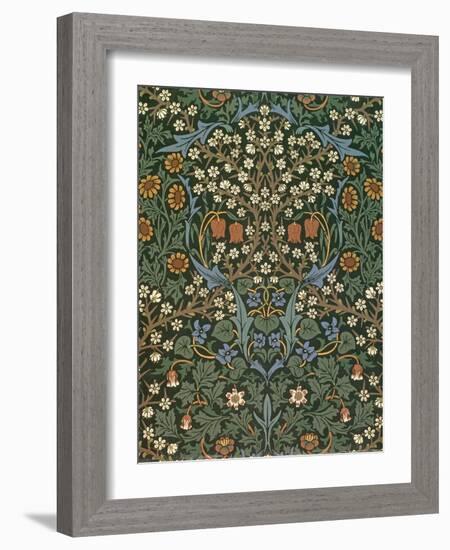 'Blackthorn' Wallpaper, Designed by William Morris (1834-96), 1892-William Morris-Framed Giclee Print