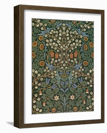 'Blackthorn' Wallpaper, Designed by William Morris (1834-96), 1892-William Morris-Framed Giclee Print