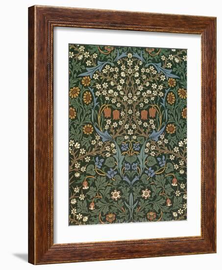 'Blackthorn' Wallpaper, Designed by William Morris (1834-96), 1892-William Morris-Framed Giclee Print